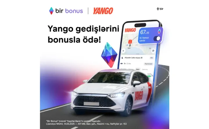 Taksi ödənişlərinizi Bir Bonus-la edin, pulunuz cibinizdə qalsın