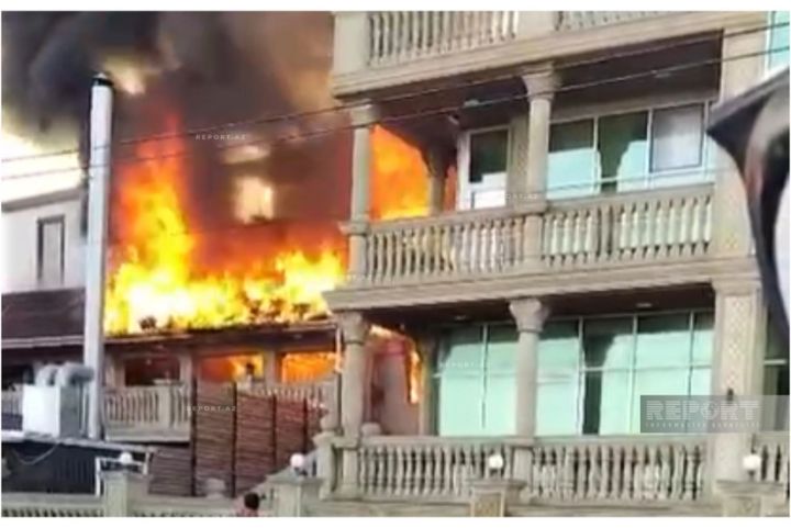 Sumqayıtda restoranda yanğın baş verib